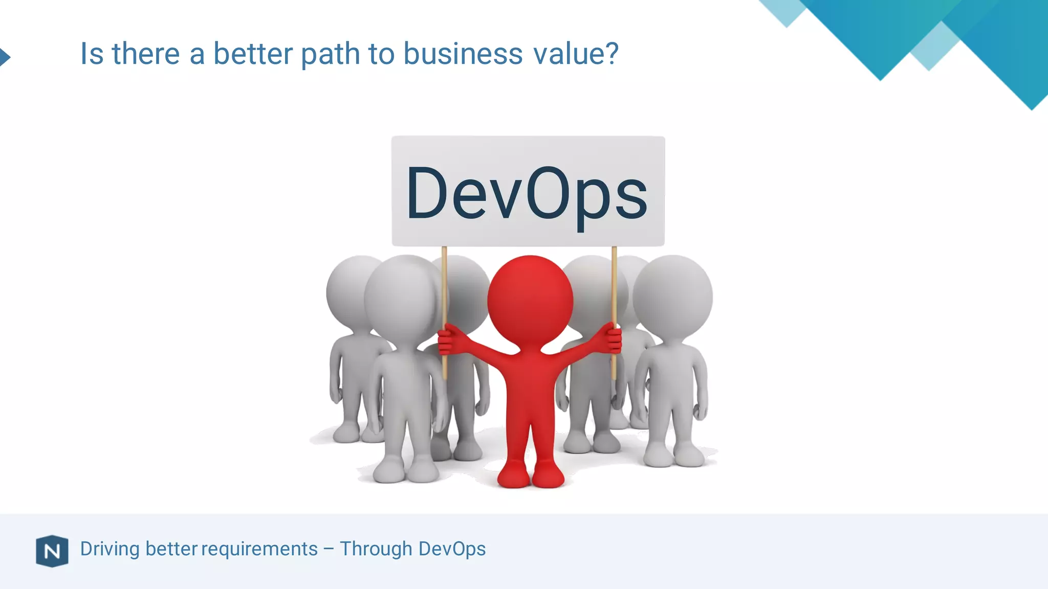 Driving better requirements – Through DevOps
Is there a better path to business value?
DevOps
 