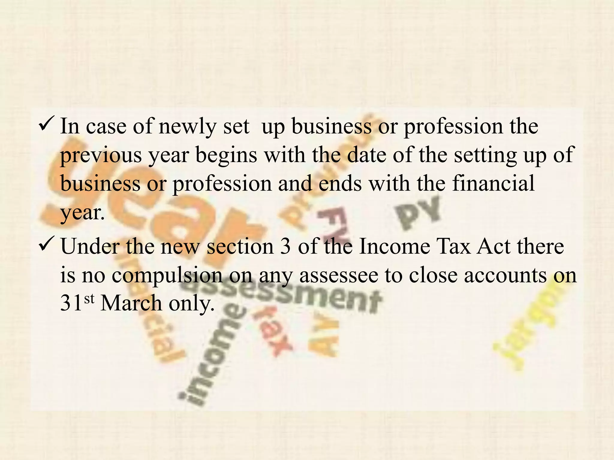 Assessment Year And Financial Year PPT Assessment year and financial year ppt