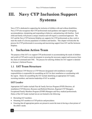 Navy CYP Inclusion Guidebook | PDF