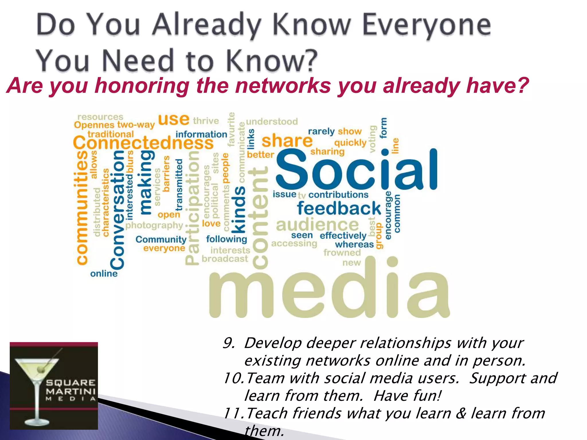 …your communication was limited to social media sites?Social Media=Social & Business Change? ”Visiting Facebook Headquarters was surreal.  The employees are a group of people without ego genuinely interested in how to help the planet through connection.”1.  Define your heartfelt social and world goals in writing. 