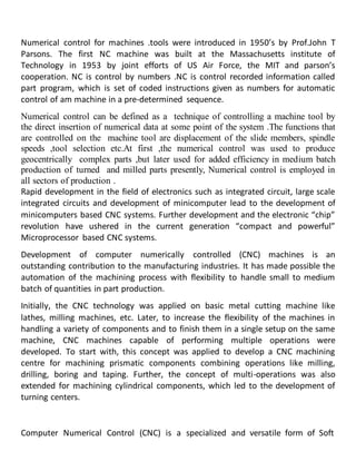 BHEL summer training report on ROLE OF CNC MACHINE IN MANUFACTURING OF ...