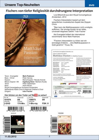Blu-ray, DVD- und CD-Neuheiten März 2013 Nr. 2 (Im Vertrieb der NAXOS Deut…