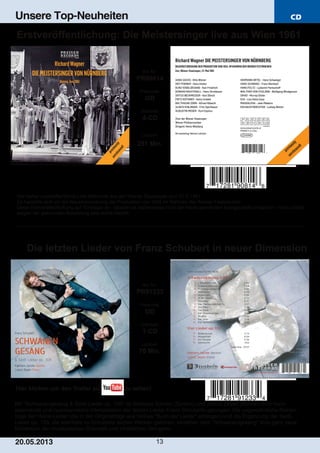 Blu-ray, DVD- und CD-Neuheiten Mai 2013 Nr. 3 (Im Vertrieb der NAXOS Deutschland GmbH)