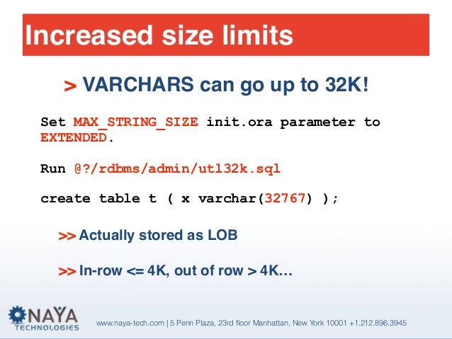 Oracle12 The Top12 Features By Naya Technologies