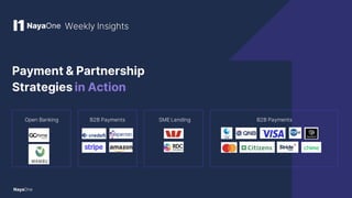 NayaOne
Open Banking
Payment & Partnership
Strategies in Action
Weekly Insights
B2B Payments SME Lending B2B Payments
 