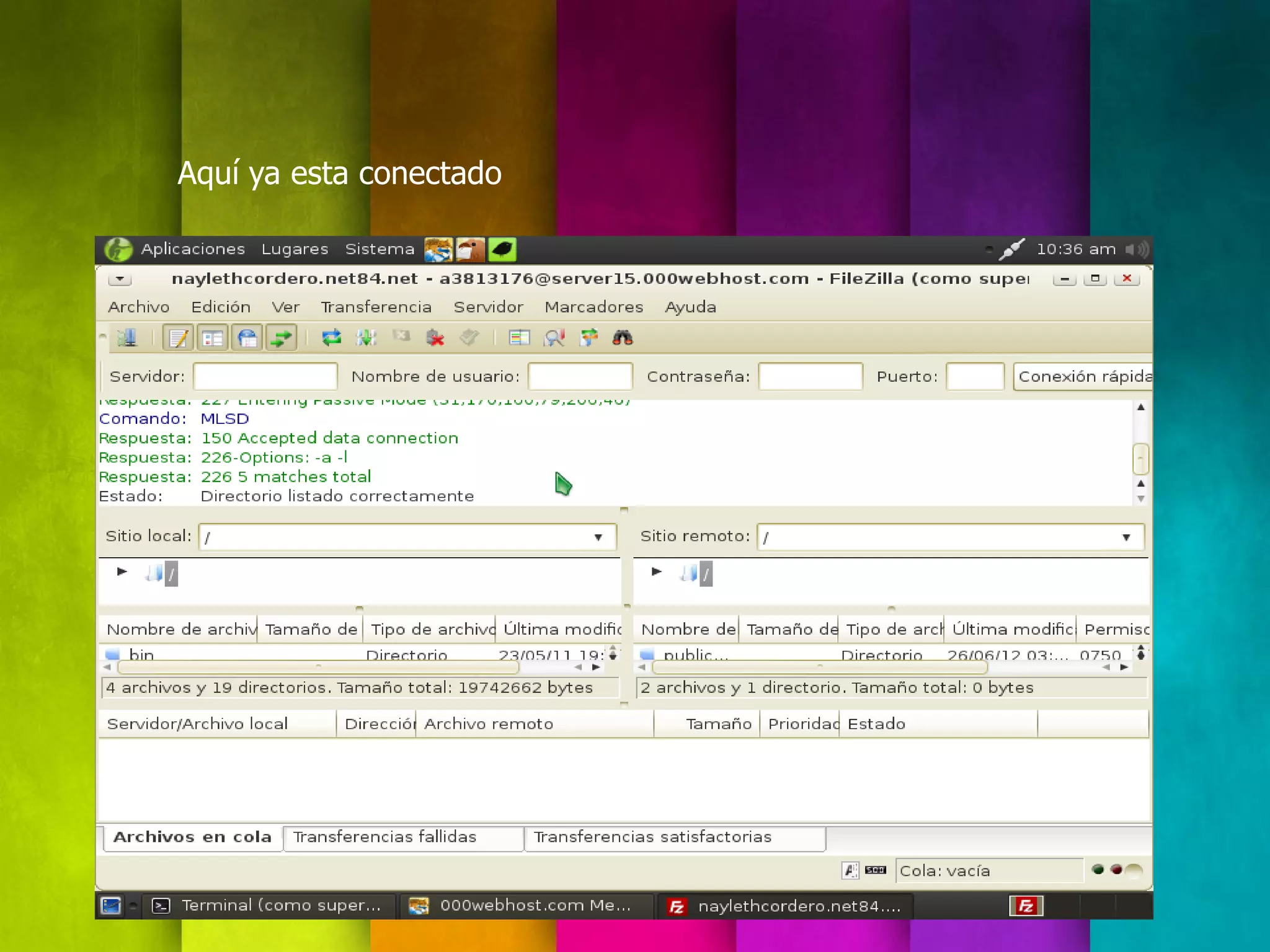 Aquí ya esta conectado
 