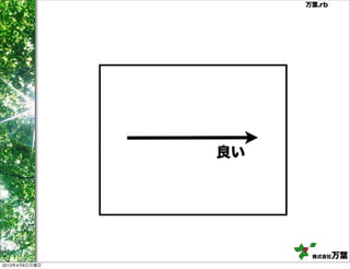 万葉.rb




               良い




                     株式会社   万葉
2013年4月8日月曜日
 