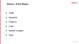 / 26 boosta.biz
● 9
Startup - Early Stages
● Traffic
● Keywords
● Positions
● Links
● Number of pages
● Team
 