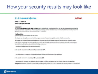How your security results may look like
 