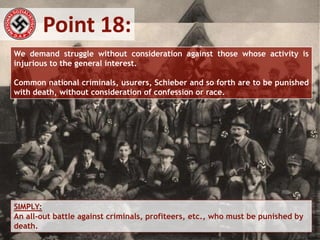 The ‘25 Point Program’ of the NSDAP National-Sozialistische Deutsche ...