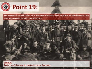 The ‘25 Point Program’ of the NSDAP National-Sozialistische Deutsche ...