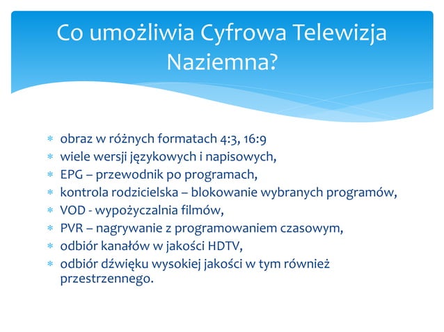 Naziemna telewizja cyfrowa mateusz przybysz | PPTX