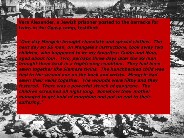 Nazi Experimentation And Treatment Of Twins Slide 17