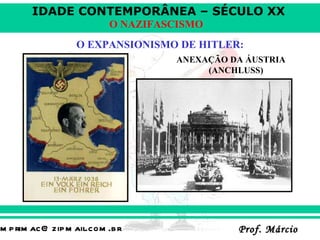 O EXPANSIONISMO DE HITLER: ANEXAÇÃO DA ÁUSTRIA (ANCHLUSS) 