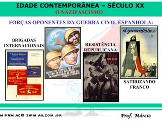 FORÇAS OPONENTES DA GUERRA CIVIL ESPANHOLA: BRIGADAS INTERNACIONAIS RESISTÊNCIA REPUBLICANA SATIRIZANDO FRANCO 