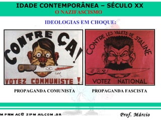 IDEOLOGIAS EM CHOQUE: PROPAGANDA COMUNISTA PROPAGANDA FASCISTA 