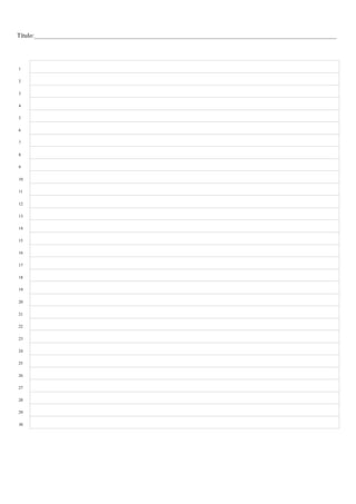 Título:________________________________________________________________________________________________




1

2

3

4

5

6

7

8

9

10

11

12

13

14

15

16

17

18

19

20

21

22

23

24

25

26

27

28

29

30
 