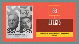 EFECTS
03
How did the Nazi ideas affect the German
society?
 