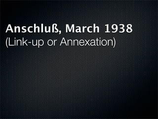 12-Year Reich; Prelude to War