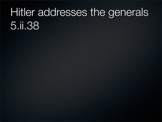 12-Year Reich; Prelude to War