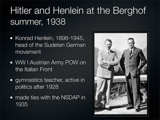 12-Year Reich; Prelude to War