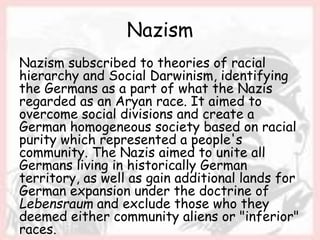Nazi Pyramid Nazism and fascism | PPTX