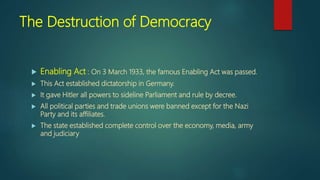 Nazism and the rise of hitler | PPTX