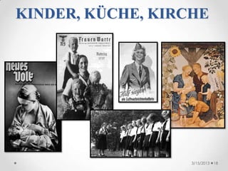 KINDER, KÜCHE, KIRCHE




                   3/15/2013   18
 