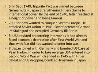 nazisn and the rise of hitler and the history of germany | PPTX
