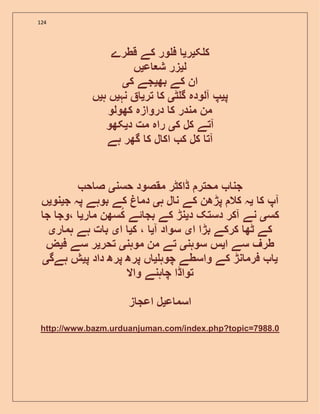 124
‫ک‬ ‫ک‬‫ی‬‫ر‬‫ی‬‫ور‬ ‫ف‬‫کے‬‫قطرے‬
‫ل‬‫ی‬‫زر‬‫ع‬ ‫ش‬‫ی‬‫ں‬
‫ان‬‫کے‬‫بھ‬‫ی‬‫جے‬‫ک‬‫ی‬
‫پ‬‫ی‬‫پ‬‫آلودہ‬‫ٹ‬ ‫گ‬‫ی‬‫ک‬‫تر‬‫ی‬‫نہ‬‫ی‬‫ں‬‫ہ‬‫ی‬‫ں‬
‫من‬‫مندر‬‫ک‬‫دروازہ‬‫کھولو‬
‫آتے‬‫کل‬‫ک‬‫ی‬‫راہ‬‫مت‬‫د‬‫ی‬‫کھو‬
‫آت‬‫کل‬‫ک‬‫ل‬ ‫اک‬‫ک‬‫گھر‬‫ہے‬
‫جن‬‫محتر‬‫ڈاکٹر‬‫مقصود‬‫حسن‬‫ی‬‫ح‬ ‫ص‬
‫آپ‬‫ک‬‫ی‬‫ہ‬‫کال‬‫پڑھن‬‫کے‬‫ل‬ ‫ن‬‫ہ‬‫ی‬‫دم‬‫کے‬‫بوہے‬‫پہ‬‫ج‬‫ی‬‫نو‬‫ی‬‫ں‬
‫کس‬‫ی‬‫نے‬‫آکر‬‫دستک‬‫د‬‫ی‬‫نڑ‬‫کے‬‫ئے‬ ‫بج‬‫سھن‬‫ک‬‫ر‬ ‫م‬‫ی‬‫،وج‬‫ج‬
‫کے‬‫ٹھ‬‫کرکے‬‫بڑا‬‫ا‬‫ی‬‫سواد‬‫آ‬‫ی‬،‫ک‬‫ی‬‫ا‬‫ی‬‫ت‬ ‫ب‬‫ہے‬‫ر‬ ‫ہم‬‫ی‬
‫طرف‬‫سے‬‫ا‬‫ی‬‫س‬‫سوہن‬‫ی‬‫تے‬‫من‬‫موہن‬‫ی‬‫تحر‬‫ی‬‫ر‬‫سے‬‫ف‬‫ی‬‫ض‬
‫ی‬‫نڑ‬ ‫فرم‬‫کے‬‫واسطے‬‫چوہ‬‫ی‬‫ں‬‫پرھ‬‫پرھ‬‫داد‬‫پ‬‫ی‬‫ش‬‫ہےگ‬‫ی‬
‫تواڈا‬‫ہنے‬ ‫چ‬‫واال‬
‫ع‬ ‫اسم‬‫ی‬‫ز‬ ‫اعج‬ ‫ل‬
http://www.bazm.urduanjuman.com/index.php?topic=7988.0
 