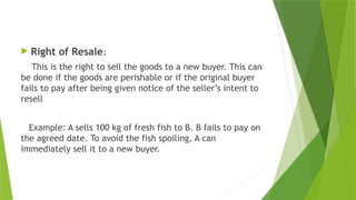 Resell Rights Example Unpaid seller -Meaning and rights. Business law | PPTX