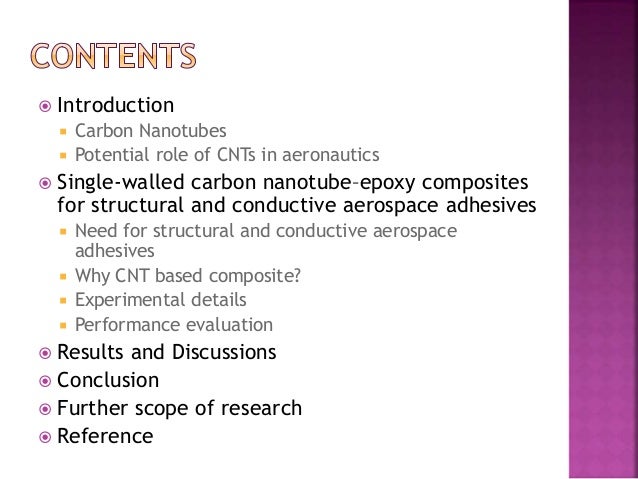 Thesis on nanotubes applications