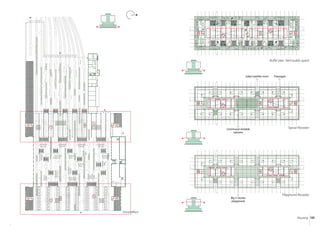 MCH 2023 Housing 101
100
Groundfloor
Typical floorplan
Playground floorplan
Buffer plan. Semi-public space
Passages
Communal rentable
saloons
Big 2 stories
playground
Joker/satelite room
N
 
