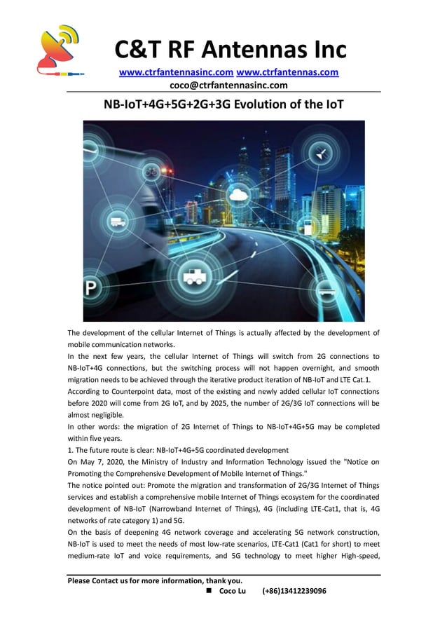 NB-IoT+4G+5G+2G+3G Evolution Of The IoT | PDF | Internet of Things ...