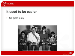 It used to be easier Or more likely 