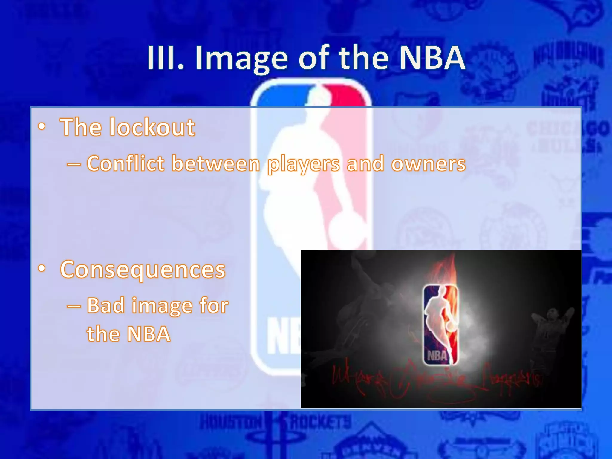 Presentation of the NBA