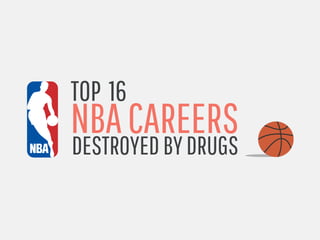 TOP 16
NBACAREERS
DESTROYED BYDRUGS
 