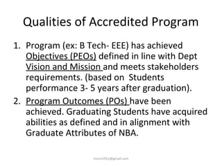 Qualities of an NBA Accredited Program | PPT