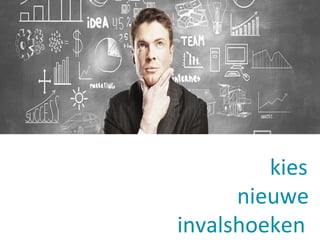 kies 
nieuwe 
invalshoeken 
 