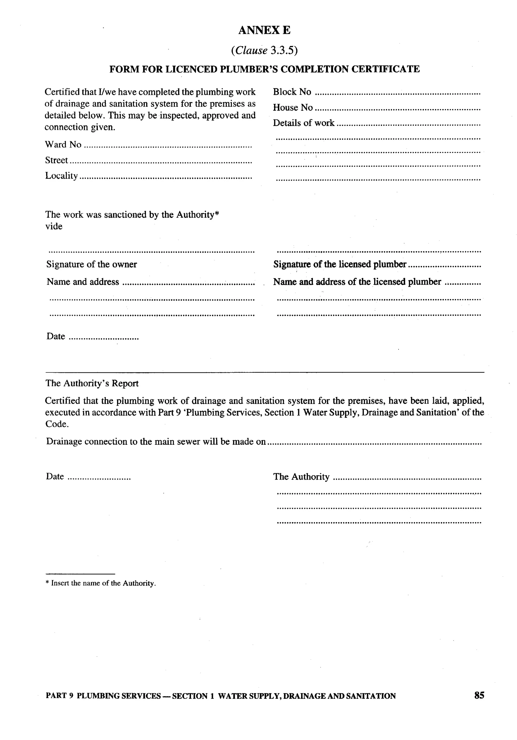 National Building Code 2005