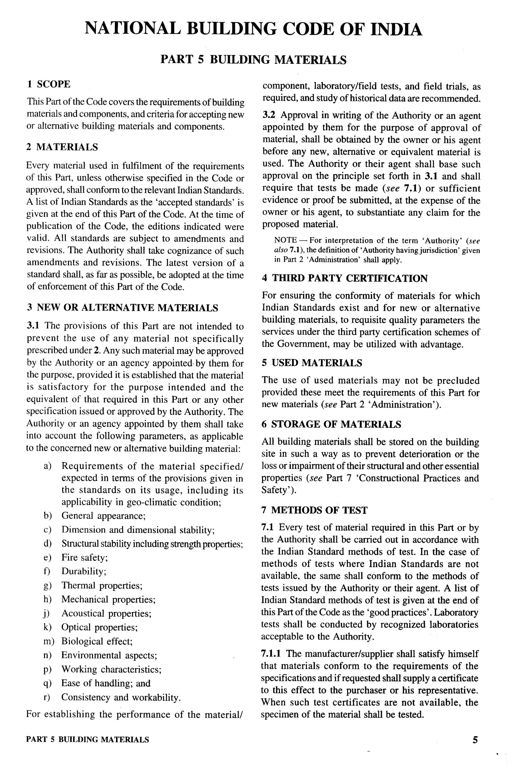 National Building Code 2005