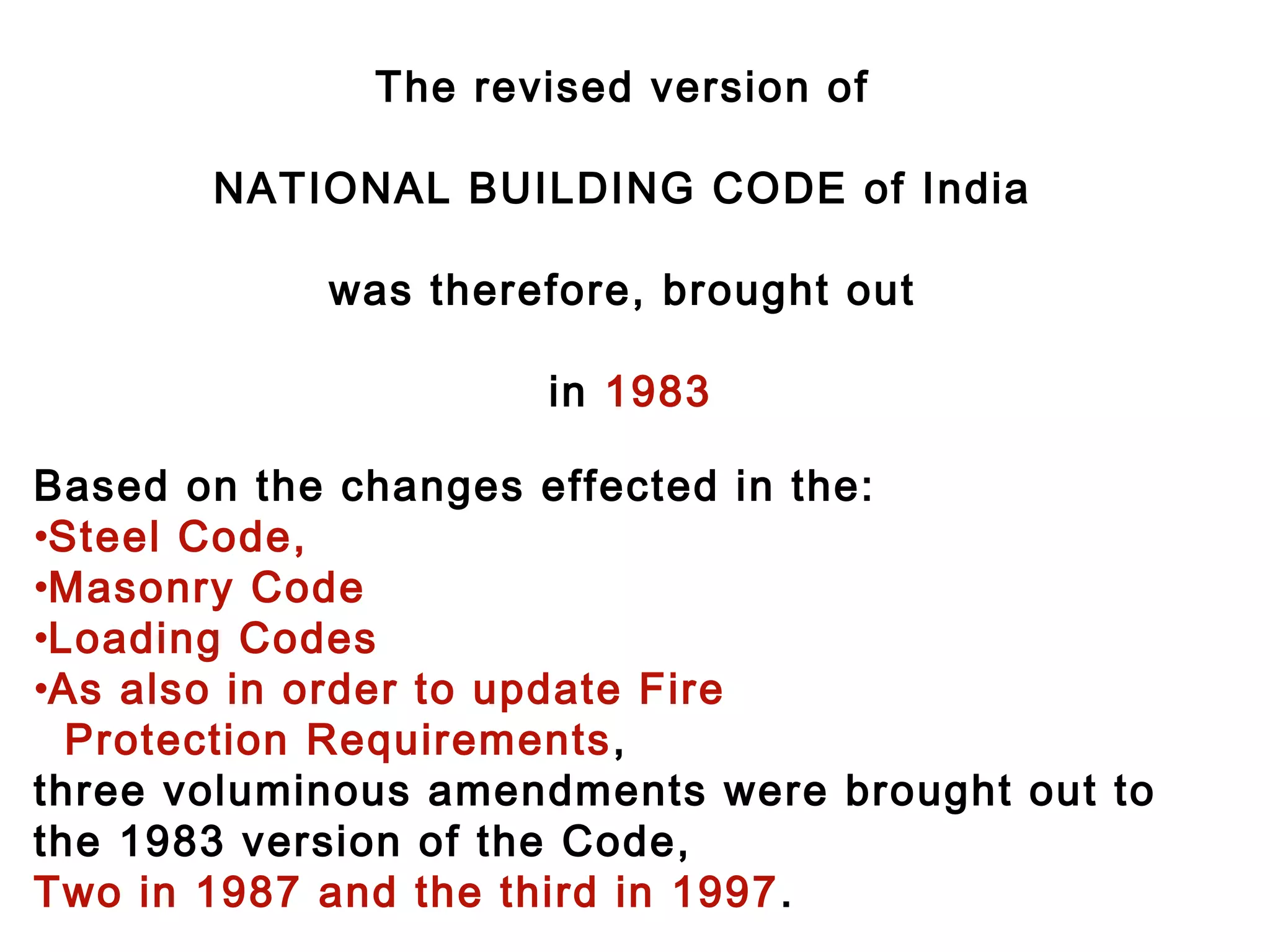 National building codes 2005 history overview | PPS