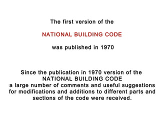 National building codes 2005 history overview | PPS