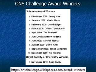 ONS Challenge Award Winners 