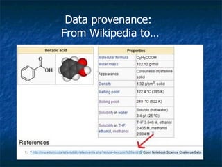 Data provenance:  From Wikipedia to… 