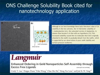 ONS Challenge Solubility Book cited for nanotechnology application 