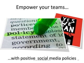 Empower your teams…




…with positive social media policies
             © Fran Simon Copyright, 2012   47
 