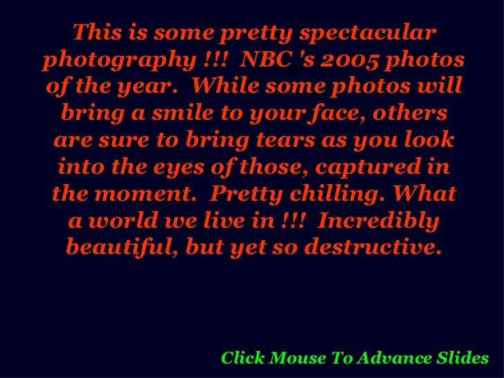 NBC - Best Photos Of The Year -  2005