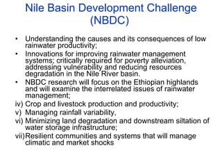 A landscape approach to rainwater management in Ethiopia:  Nile 5 – coordination and platforms