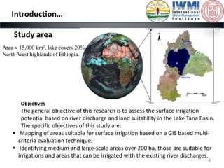 Realistic assessment of irrigation potential in the Lake Tana Basin, Ethiopia